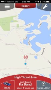 iRadar high alert area