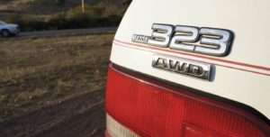 Mazda 323 GTX badge 